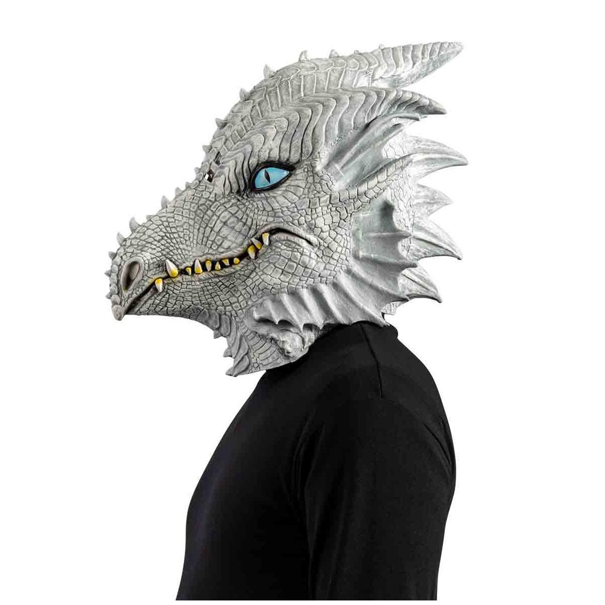Maschera Viso Lattice Drago Bianco |Carnival Toys