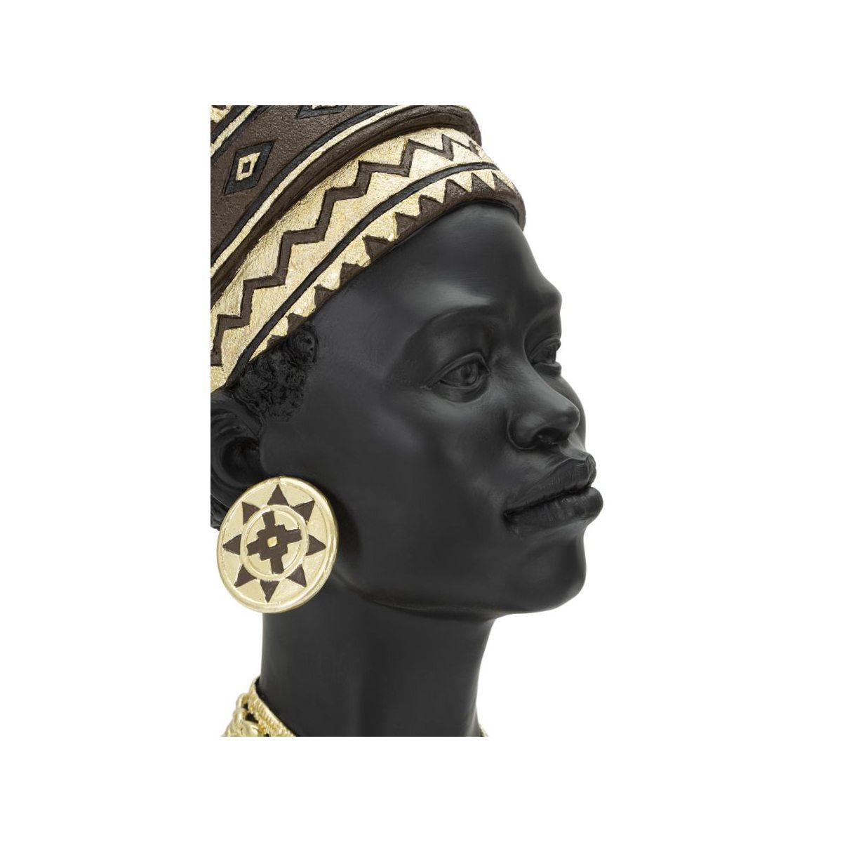 Scultura Donna Masai Turbante cm.21,5x27,5x45
