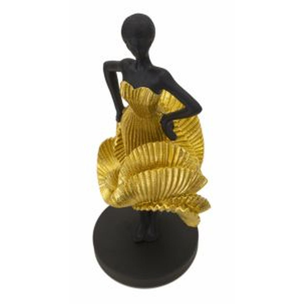Scultura Donnina Fashion Dancing Gold cm.16,5x15x36 | Mauro Ferretti