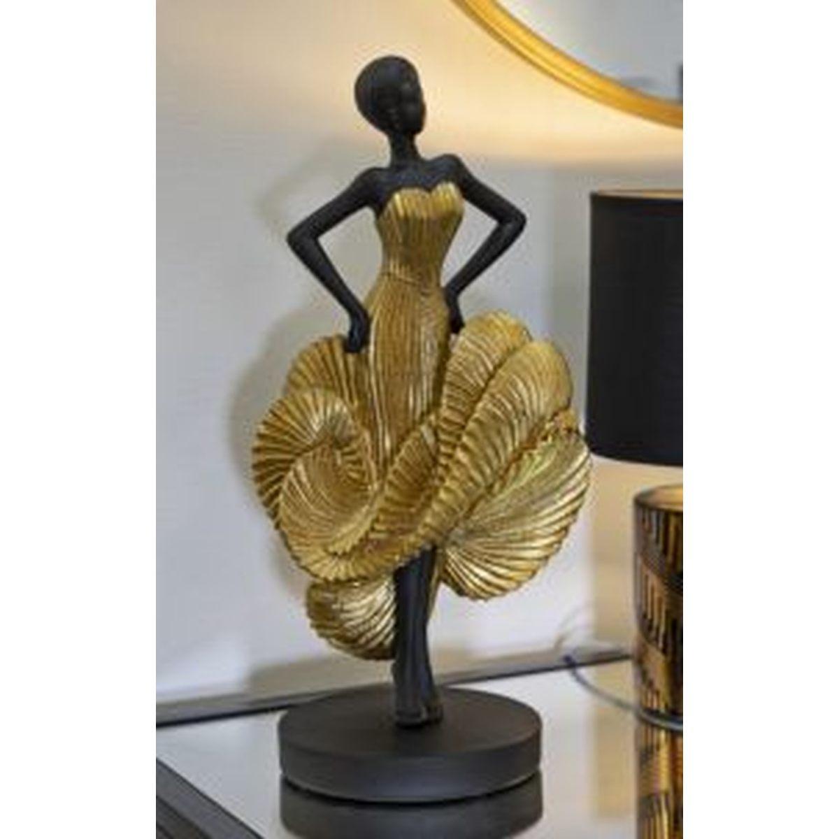 Scultura Donnina Fashion Dancing Gold cm.16,5x15x36 | Mauro Ferretti