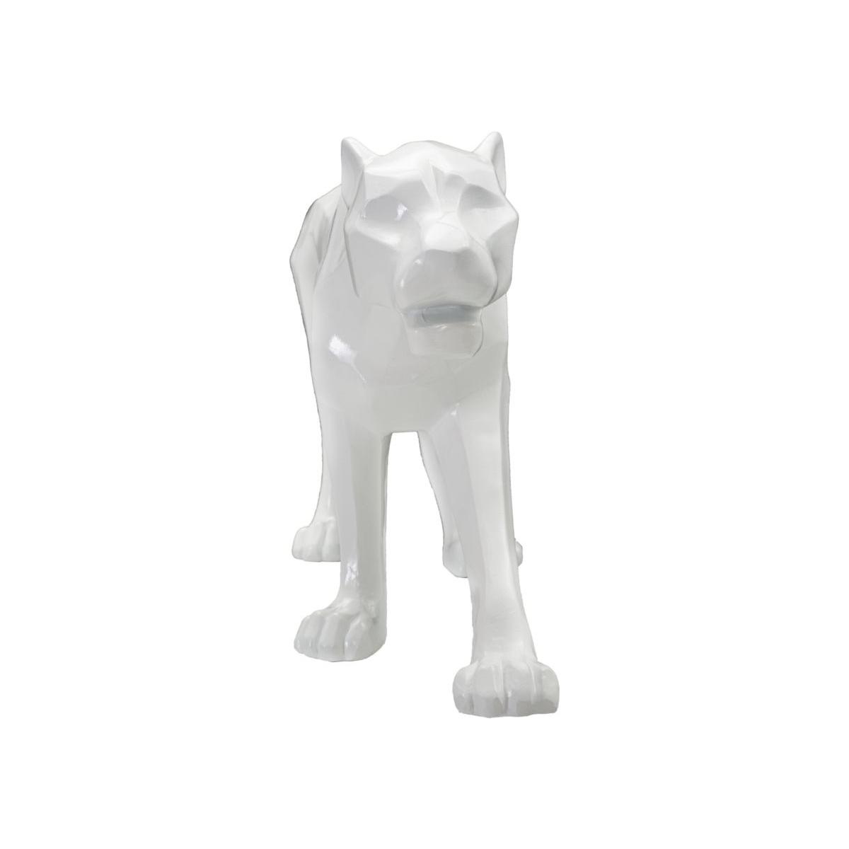 Scultura Pantera White cm.70x18x32,5 |Mauro Ferretti