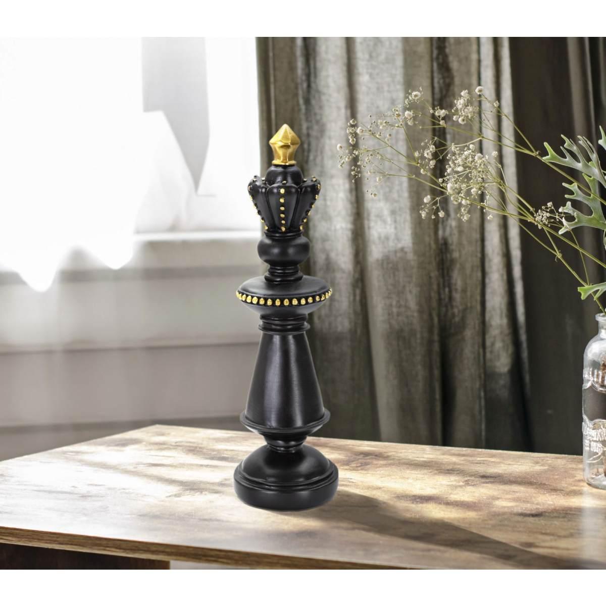 Scultura Re Nero E Oro cm.Ã?11x32,5 | Mauro Ferretti