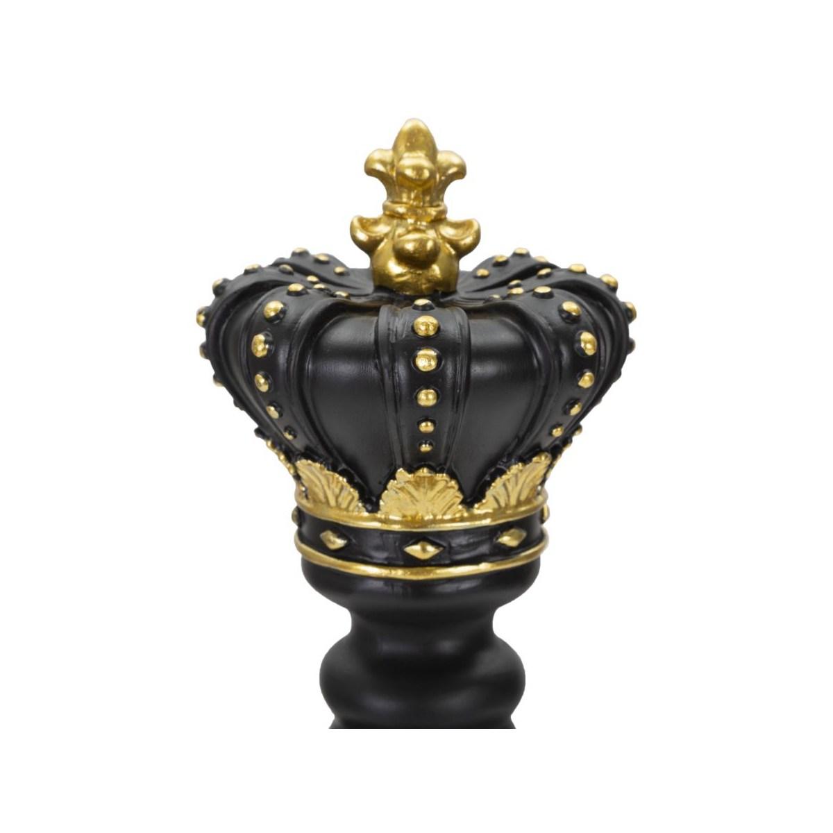 Scultura Re Nero E Oro cm.Ã?13x40,5 | Mauro Ferretti