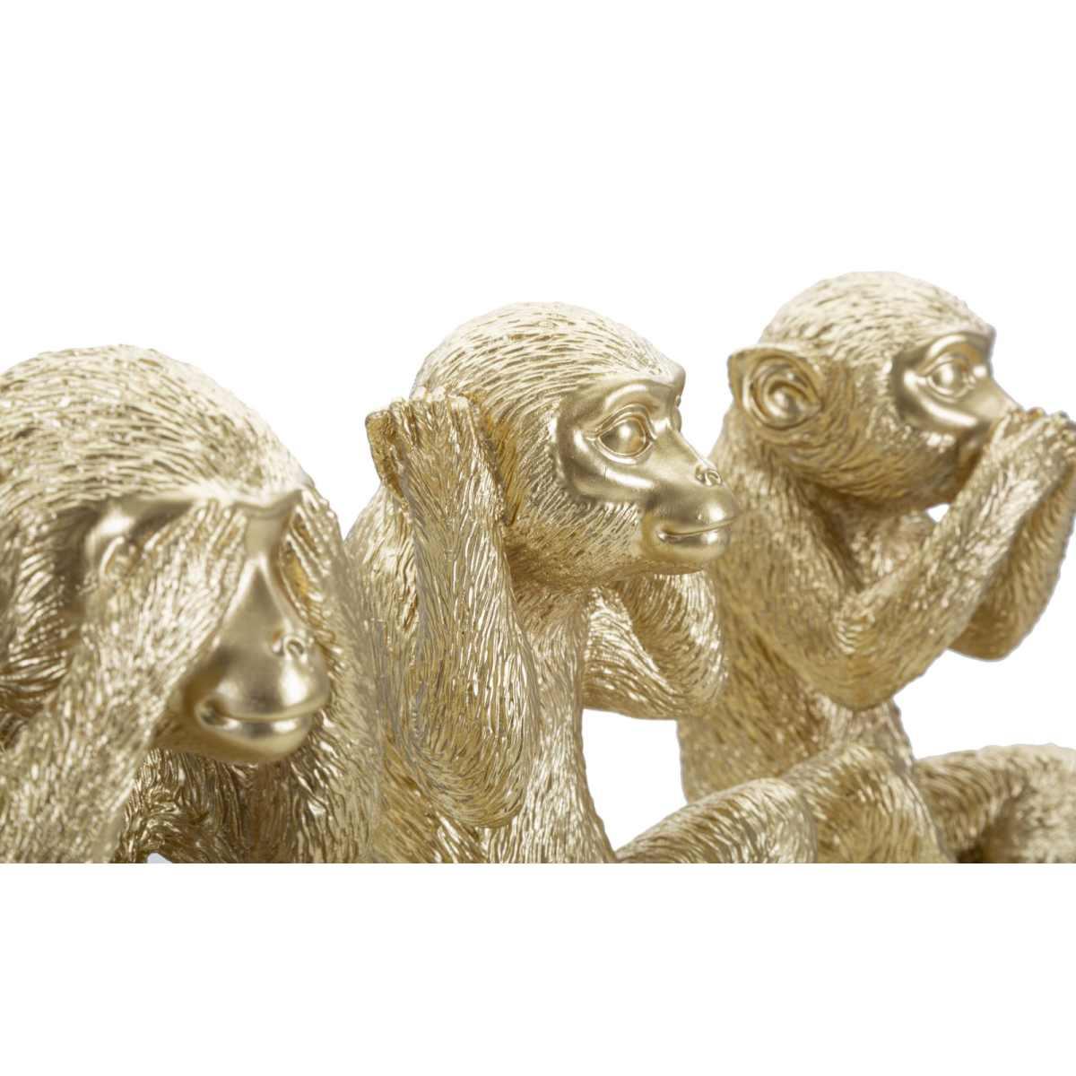 Scultura Scimmia Non Vedo Non Sento Non Parlo Set 3 Pz cm.13x14x19.5 | Mauro Ferretti