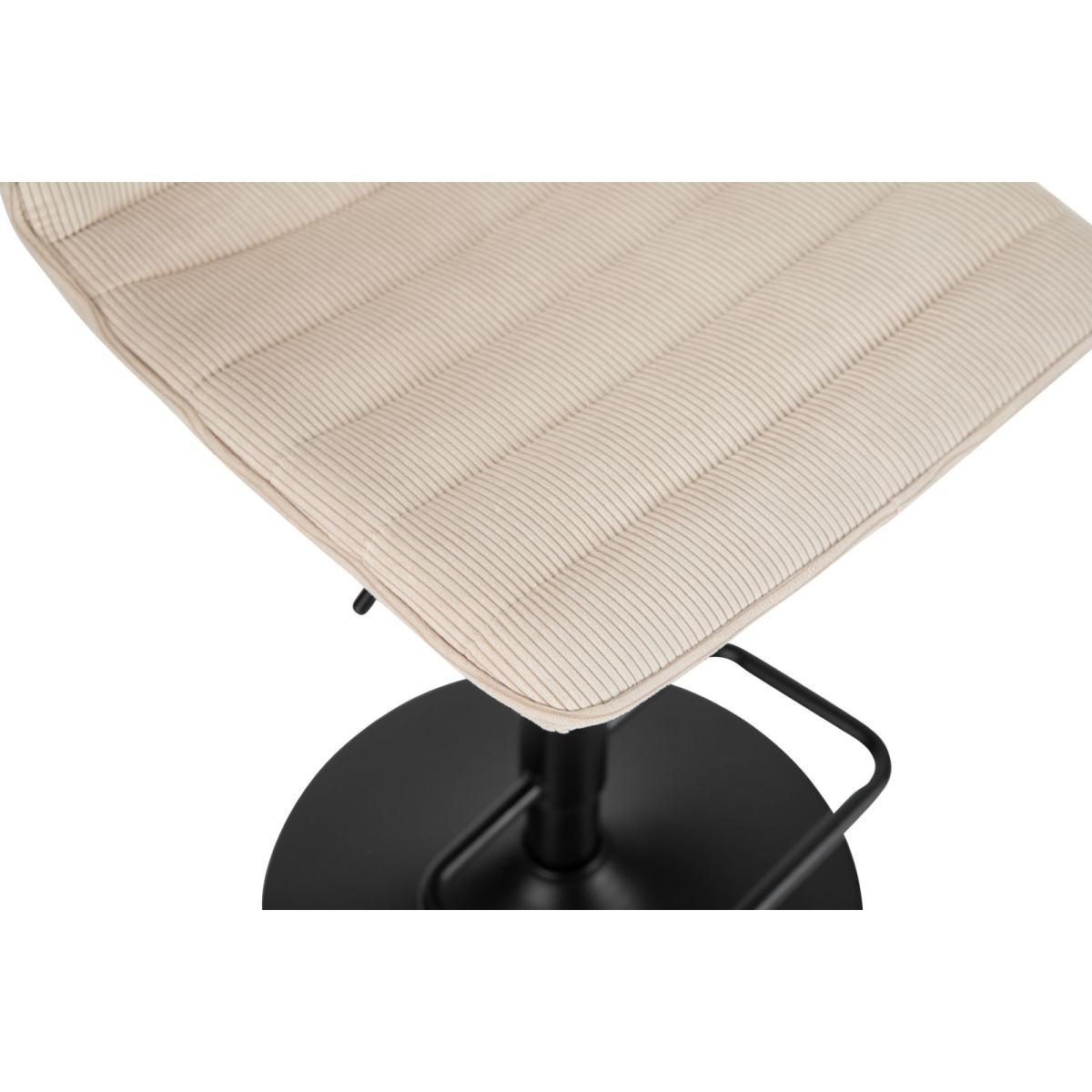 Sgabello Bar High Bianco cm.43x49,5x85,5-107Seduta cm.61-82,5 | Mauro Ferretti