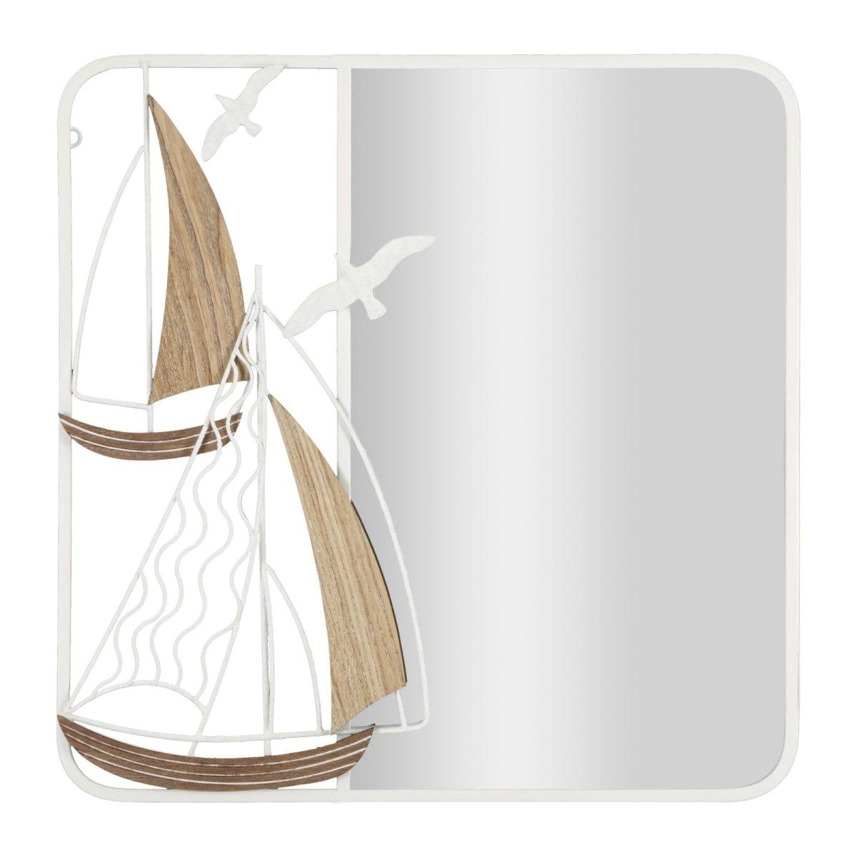 Specchio Da Muro Adriatic cm.60x4,4x60 Misura Specchio cm.35,5x58 |Mauro Ferretti