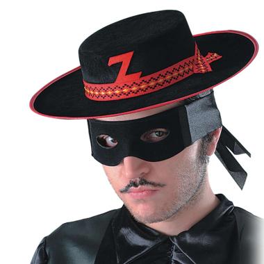 Maschera Zorro Tessuto Nero