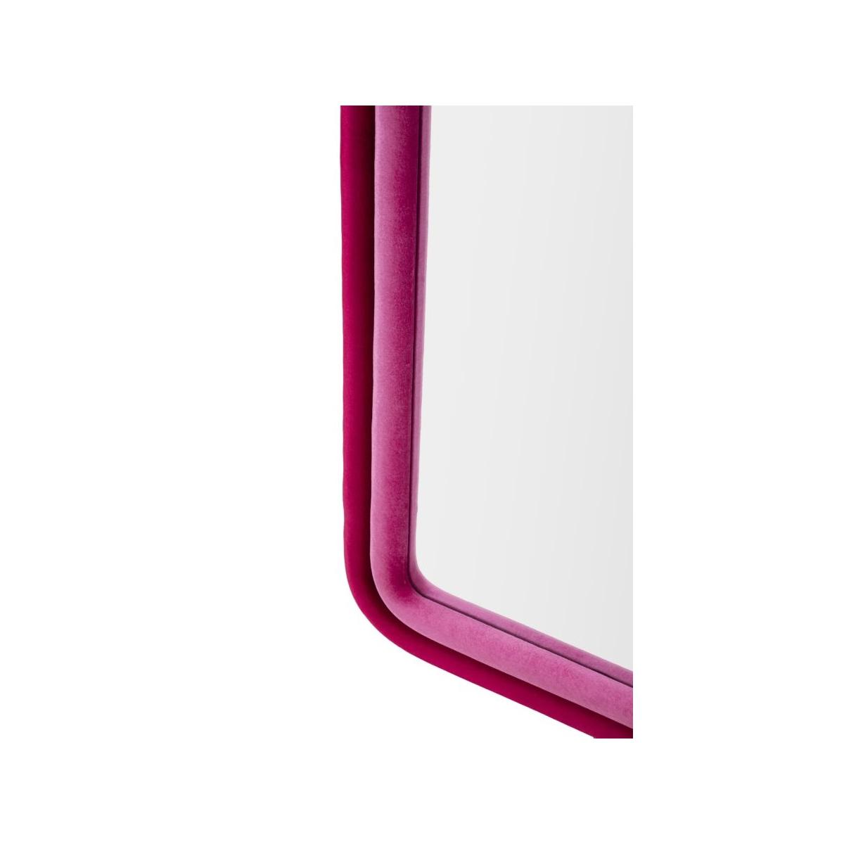 Specchio Da Muro Cloe Velluto Fucsia cm.60x4x160 Misura Specchio cm.45x145 | Mauro Ferretti