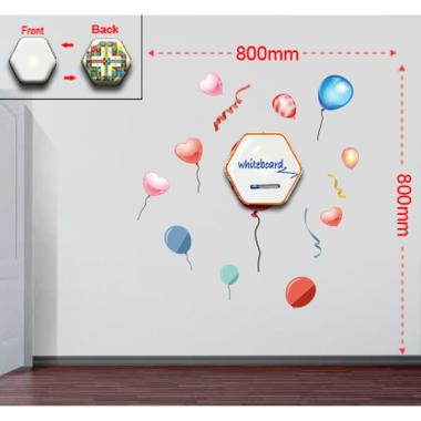 Sticker Da Muro Baloons Con Lavagnetta E Bersaglio cm.80x80