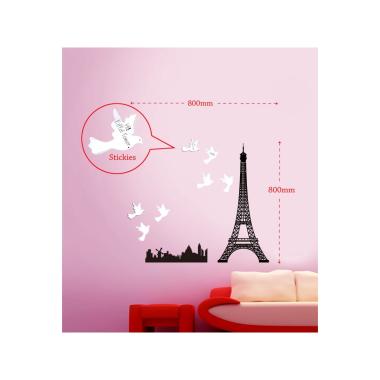 Sticker Da Muro Eiffel Con Post-It cm.80x80