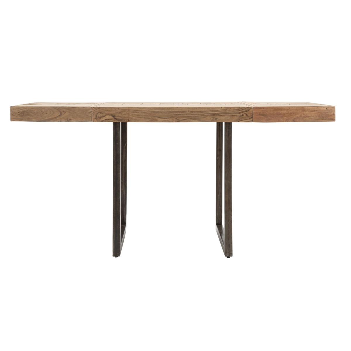 Tavolo Da Pranzo Mumbai Quad. All. cm.80x80x77-Lung. T. 160 Acacia Nilotica | Mauro Ferretti