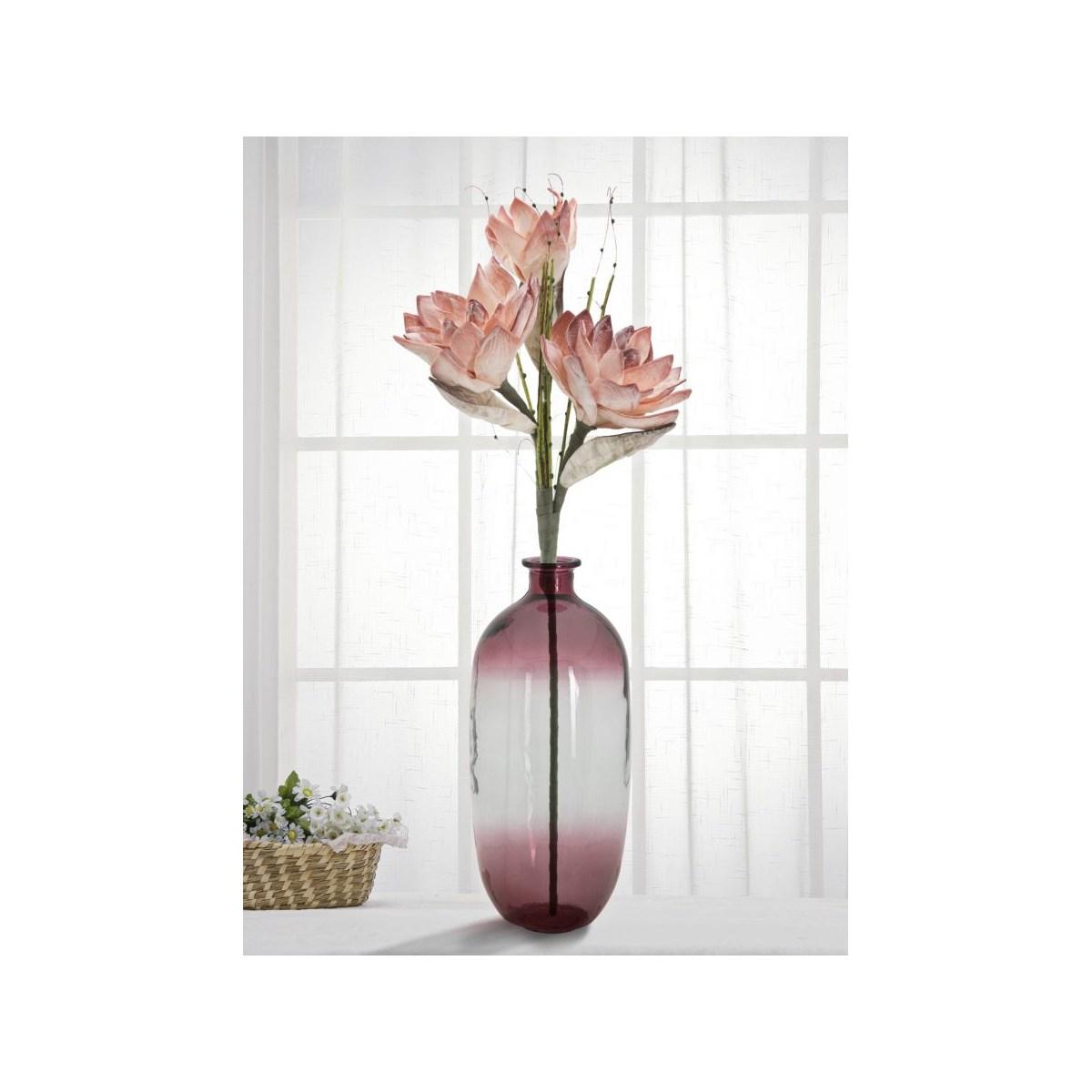 Vaso Botella Napoles Vetro Riciclato Red cm.Ø19x45 Made In Spain |Mauro Ferretti