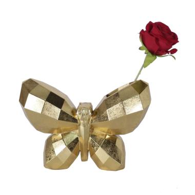 Vaso Butterfly Gold cm.22,5x8x15