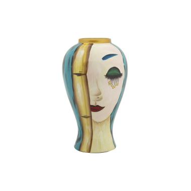 Vaso Ceramica Art Face cm.Ø21x34