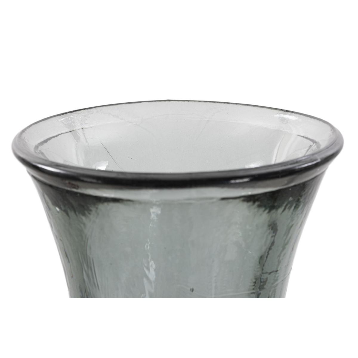 Vaso Jarron Arabe Vetro Riciclato Fumo cm.Ø25x99 Made In Spain |Mauro Ferretti