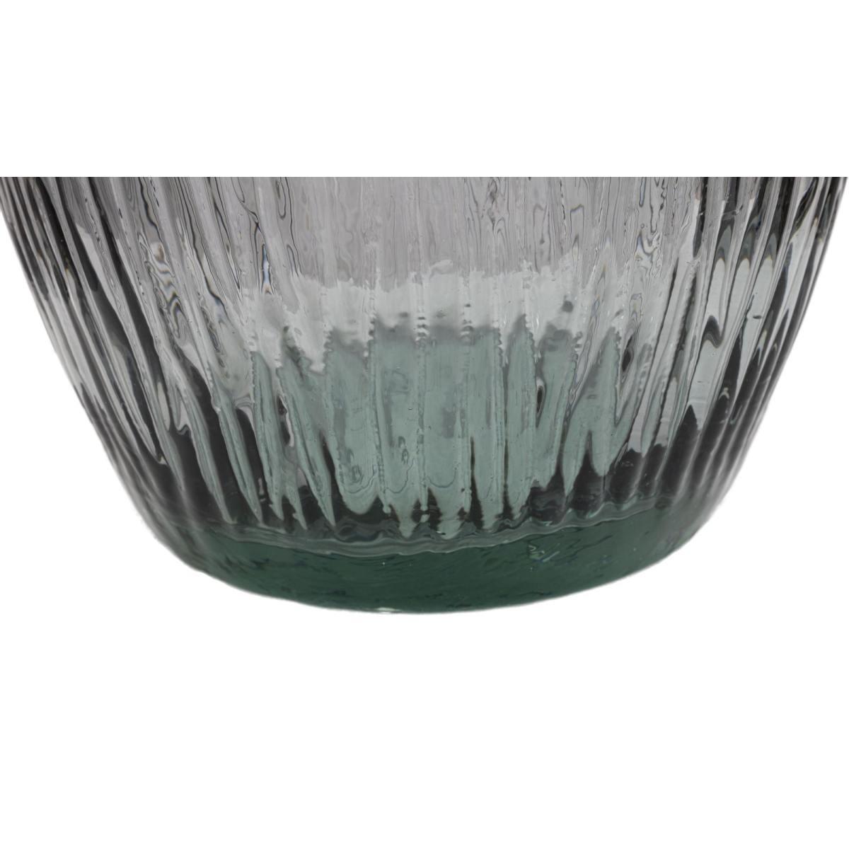 Vaso Jarron Arabe Vetro Riciclato Fumo cm.Ø25x99 Made In Spain |Mauro Ferretti