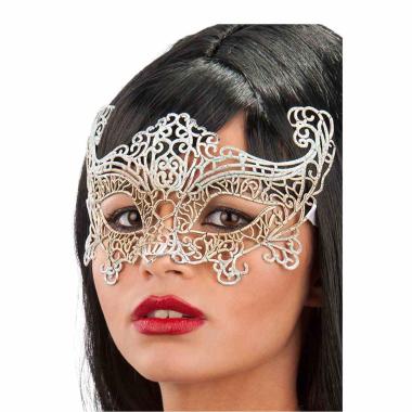 Maschera PVC Argento con Glitter