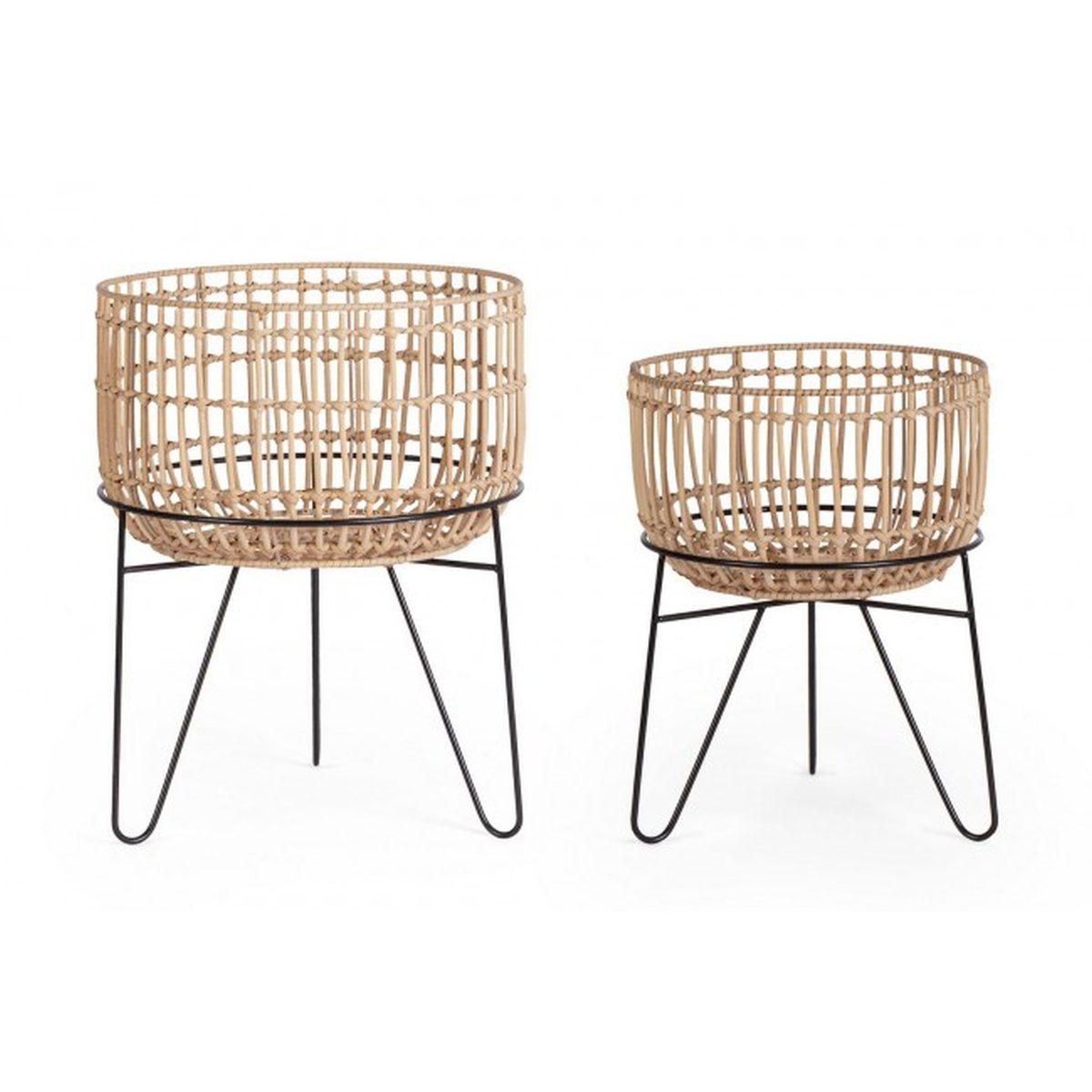 Portafiori Set pz.2 Yulian To Naturale | Bizzotto