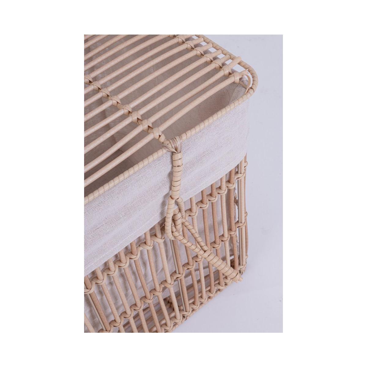 Cesto Set pz.3 con Coperchio Yulian Rettangolare Natur | Bizzotto