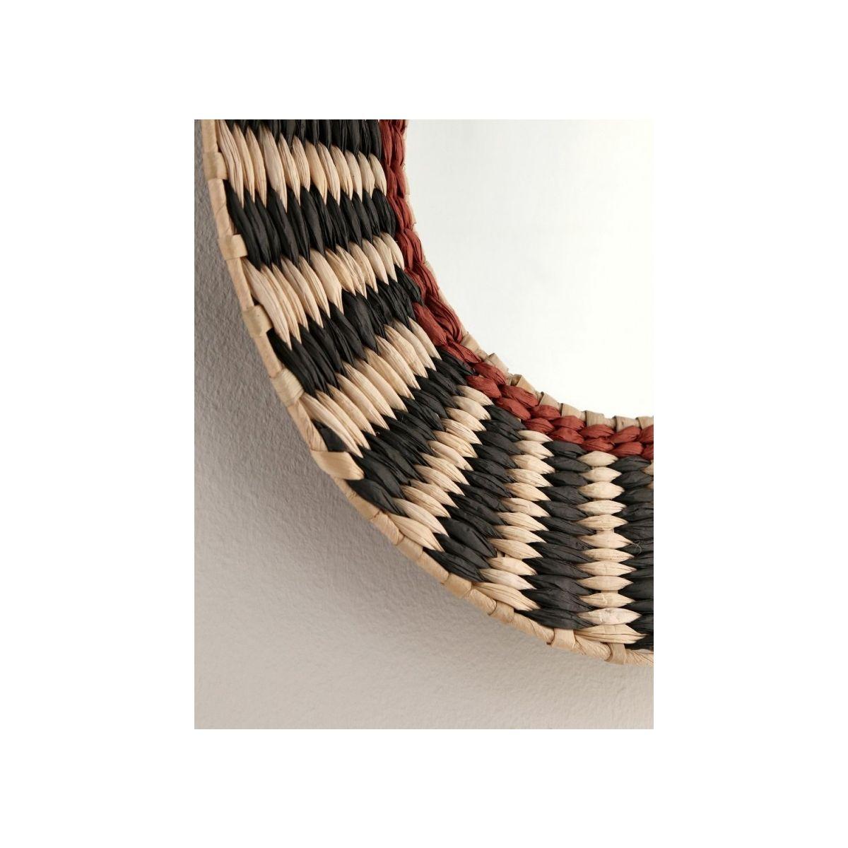 Specchio Namibia Tondo Rosso-Nero cm.Ã?40 | Bizzotto