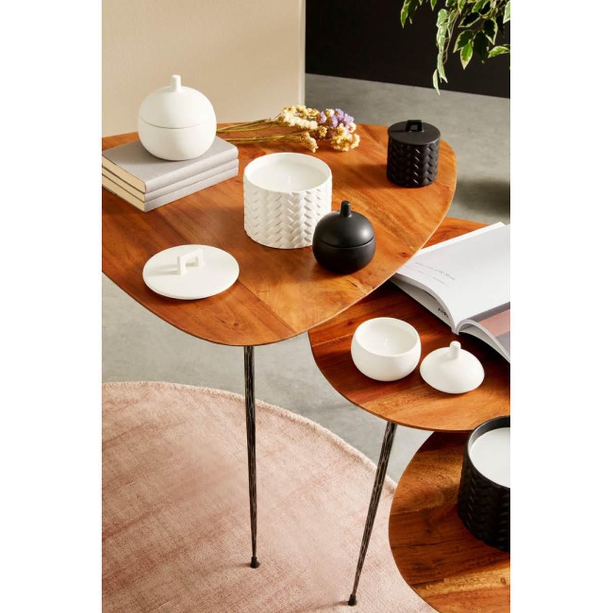 Candela con Coperchio Canister Nero cm.Ã?10 | Bizzotto