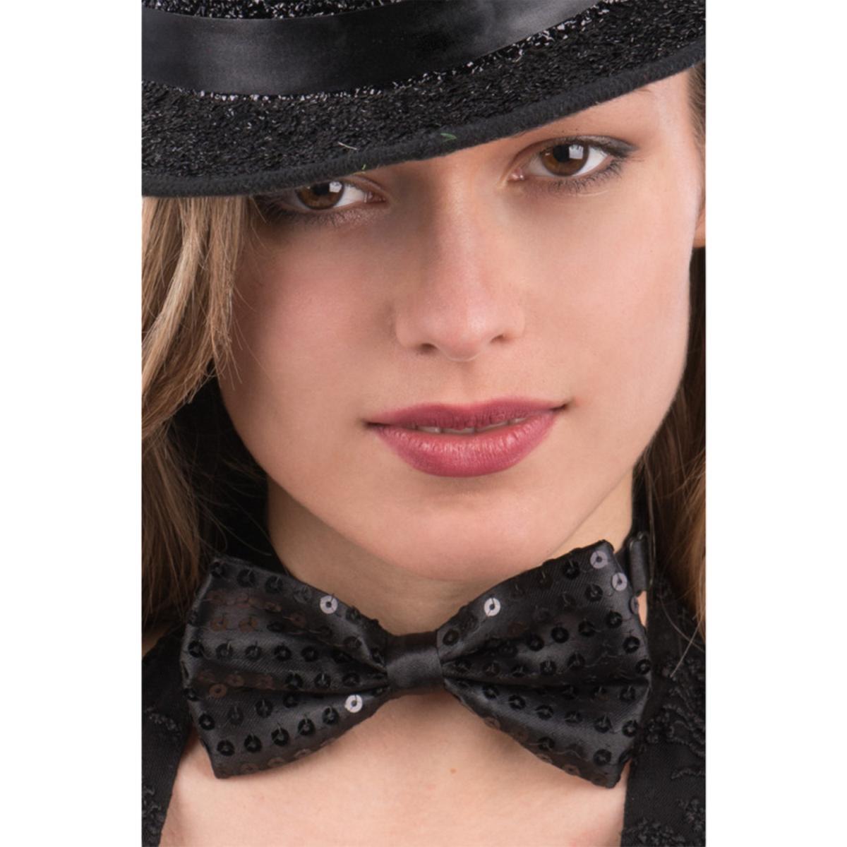 Papillon Paillettes Nero cm.12xh7 |Carnival Toys