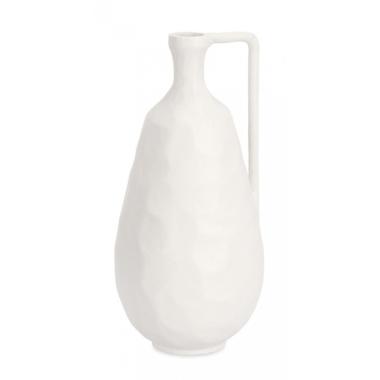 Bottiglia Decorativa Hisar Bianco Cm.H35