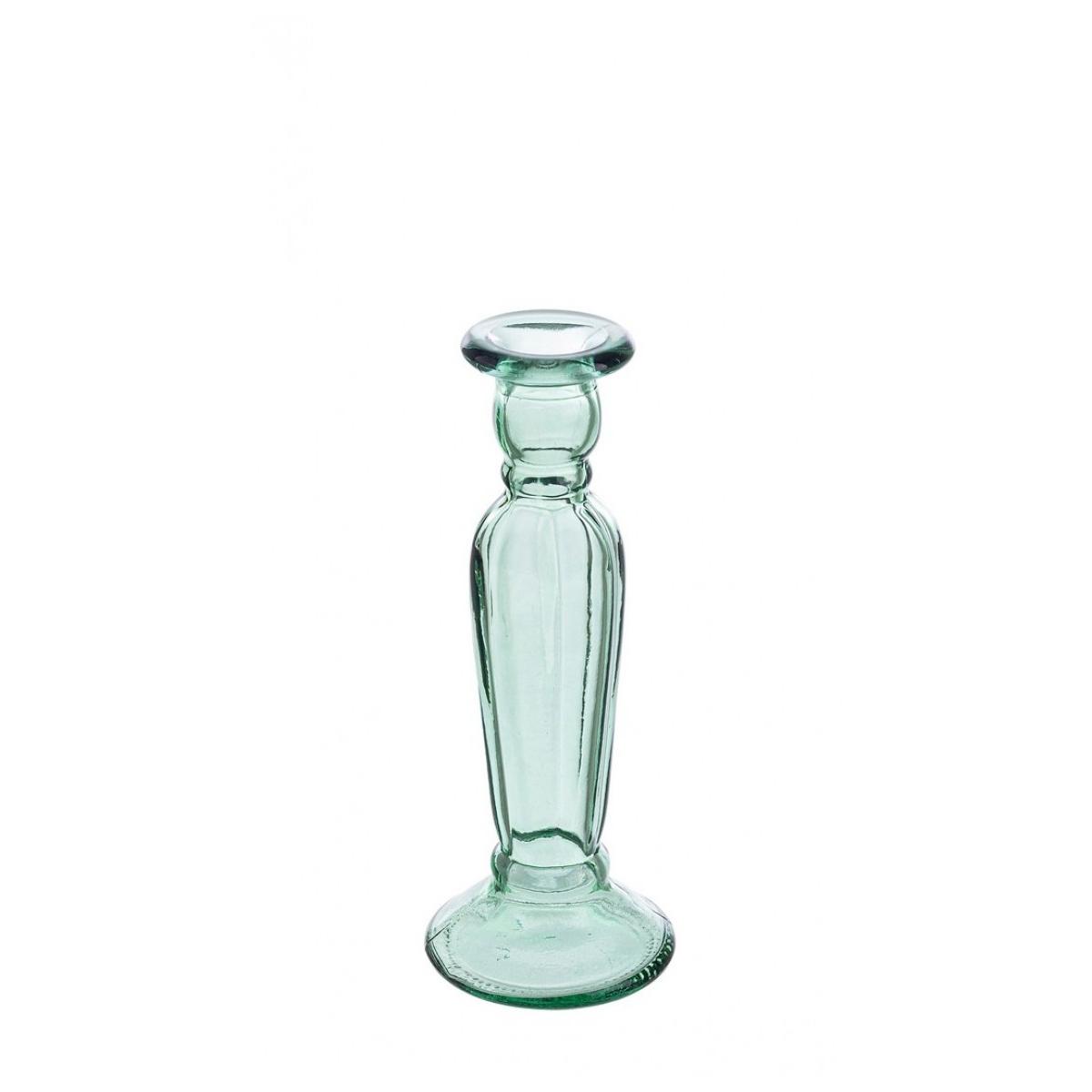 Candelabro Vetro Julia Verde Giada cm.H22 | Bizzotto