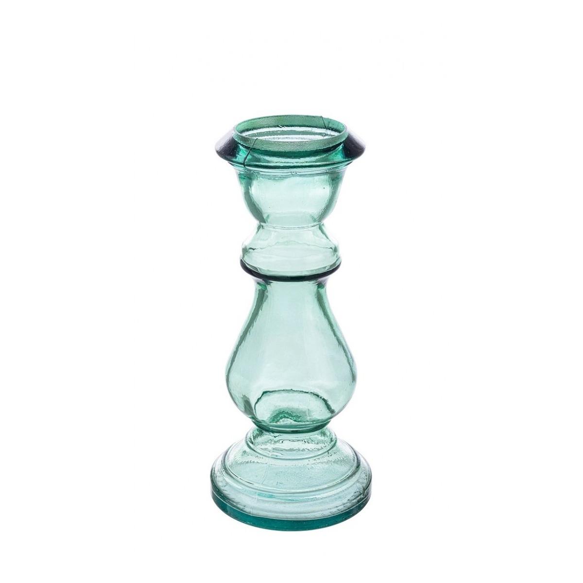 Candelabro Vetro Jody Verde Giada cm.H30 | Bizzotto
