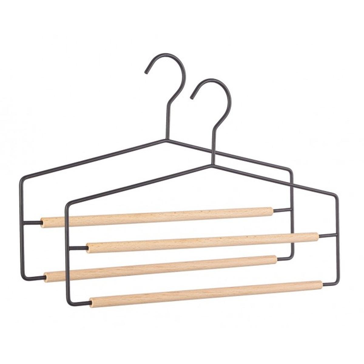 Gruccia 2P Closet Pantalone Nero | Bizzotto