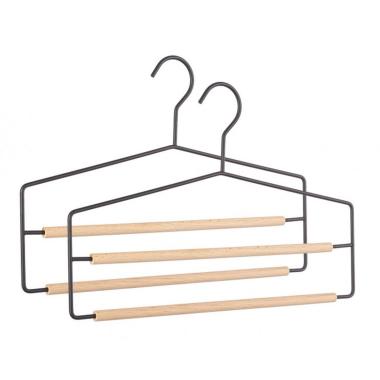 Gruccia 2P Closet Pantalone Nero | Bizzotto