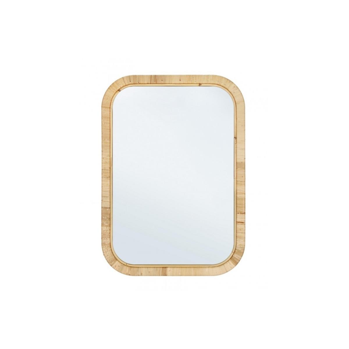 Specchio con Cornice Hakima Rettangolare Naturale cm.50x70 | Bizzotto