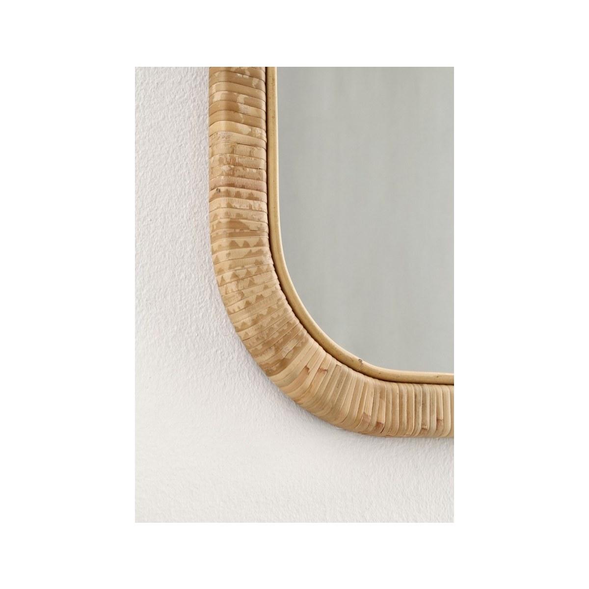 Specchio con Cornice Hakima Rettangolare Naturale cm.50x70 | Bizzotto