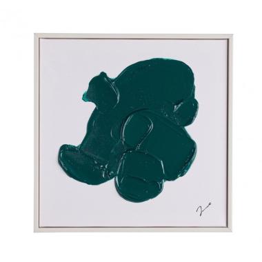Quadro Dipinto Con Cornice Trilix Verde 759 Cm.30X30