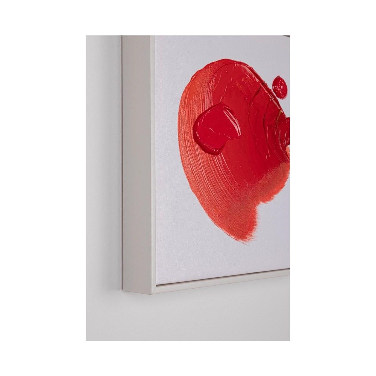 Quadro Dipinto Con Cornice Trilix Rosso 756  Cm.30X30