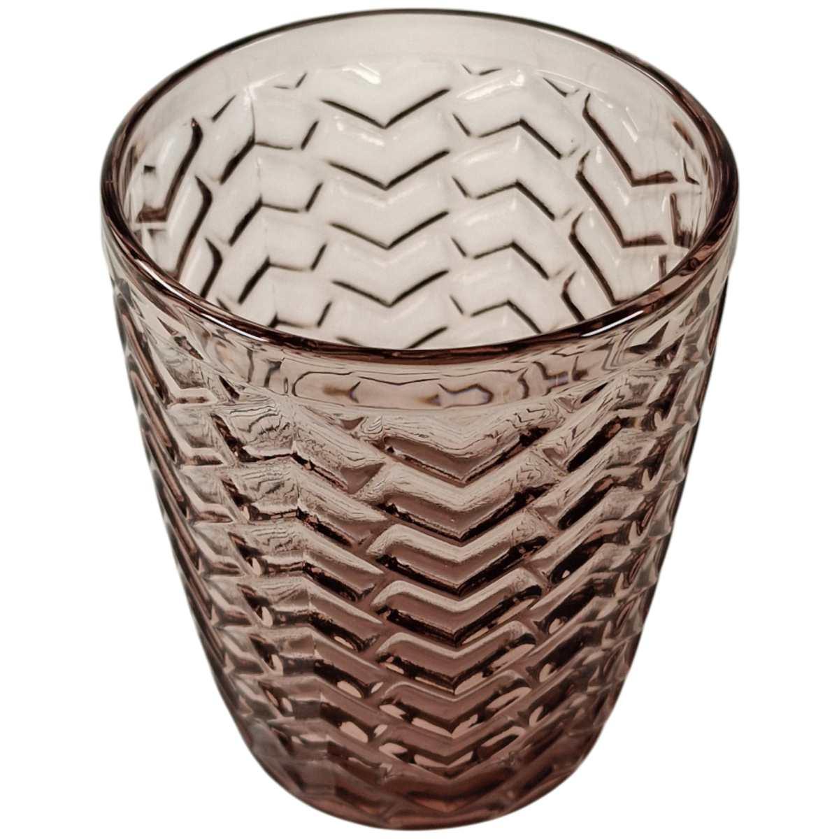 Bicchiere Vetro Singolo Acqua Bali Rosa ml.270