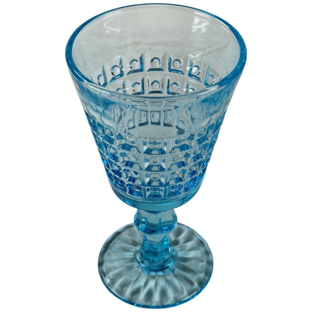 Bicchiere Vetro Singolo Calice Windsor Azzurro ml.240 | Allreds