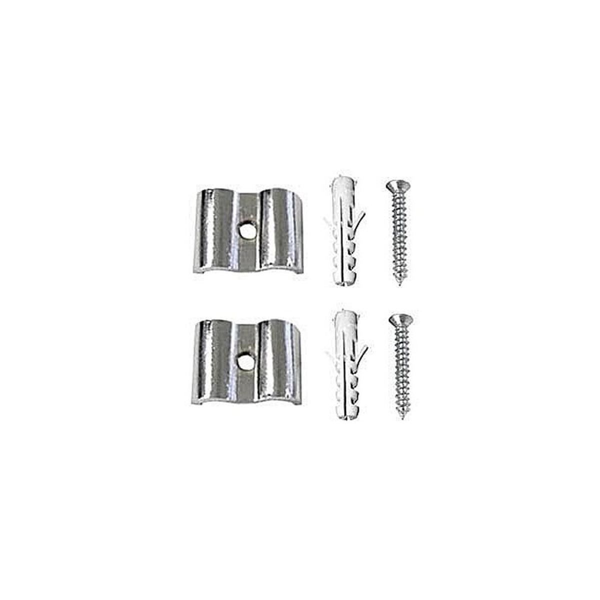 Clip Set pz.2 Fix Parete Cromo | Bizzotto