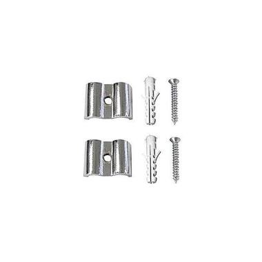 Clip Set pz.2 Fix Parete Cromo | Bizzotto