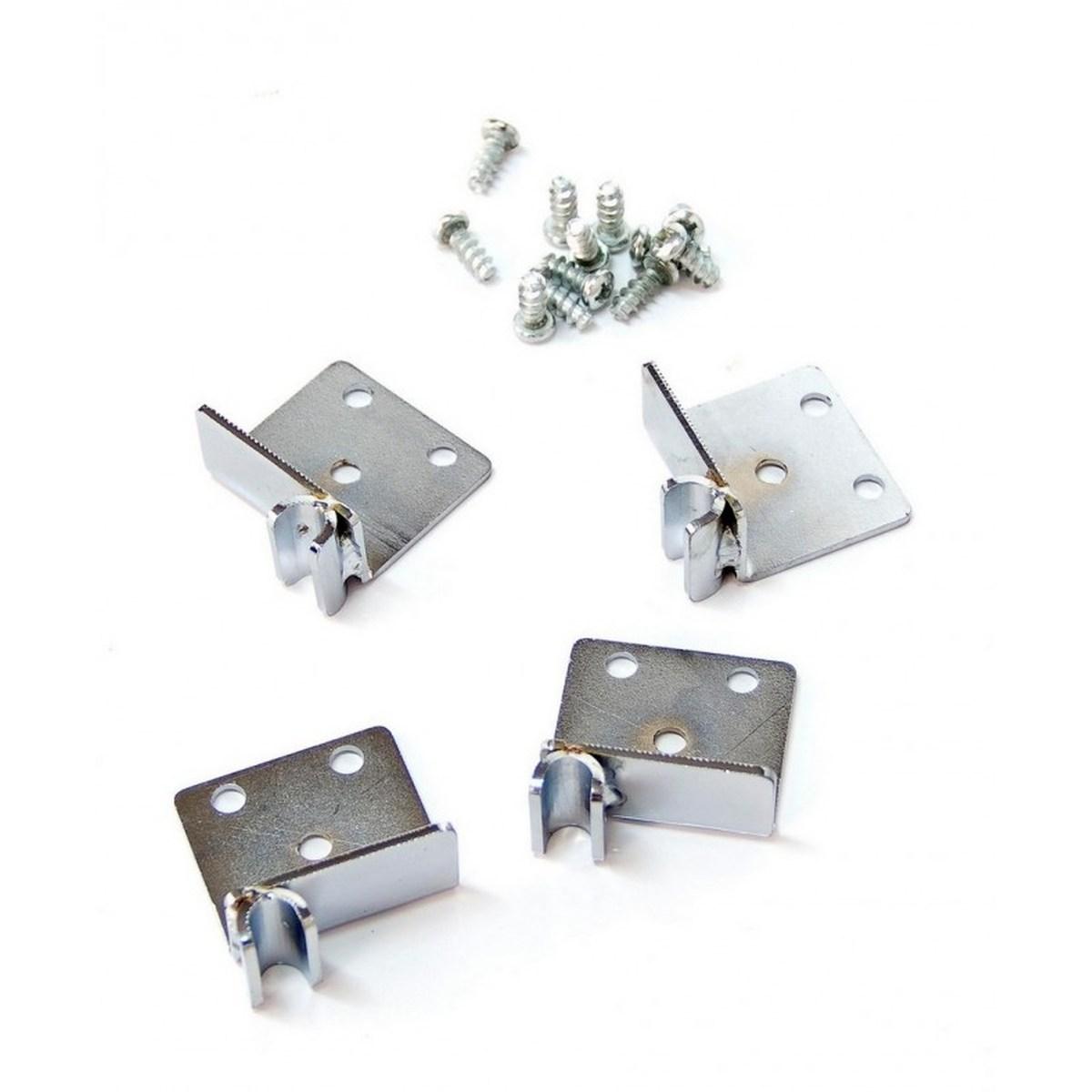 Supporti Set pz.4 Fix Cromo Piani Legno | Bizzotto