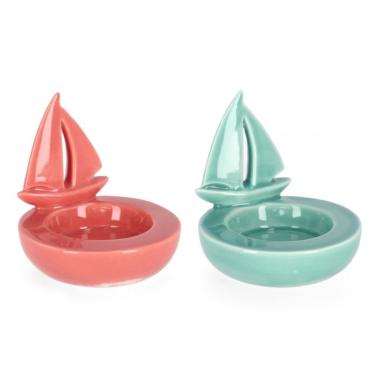 Portatealight Favignana Barca Tur-Cor Assortito 2 Modelli | Bizzotto