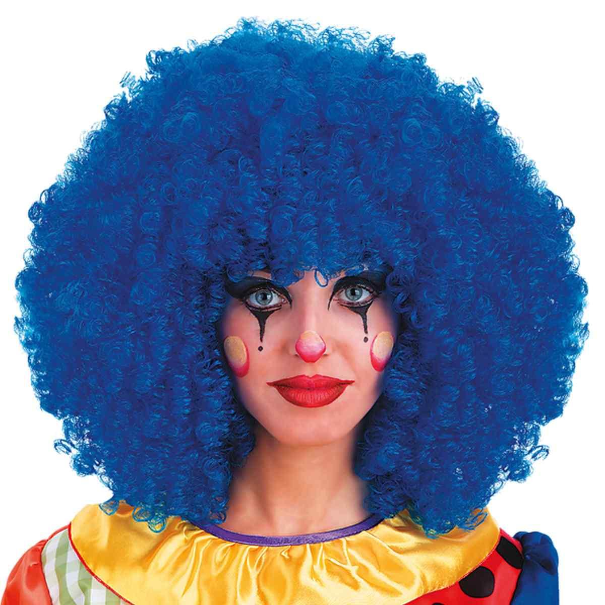 Carnival Toys Parrucca Clown Ricciolona Blu gr.190 8004761022723  8004761022723