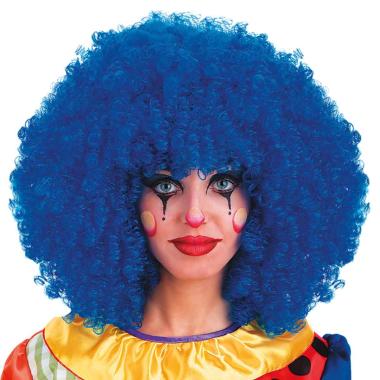 Parrucca Clown Ricciolona Blu gr.190