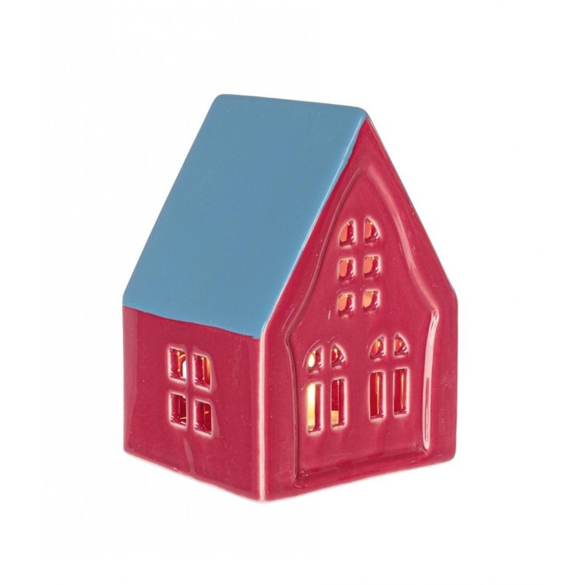 Casetta con LED Dickens Art Rosso | Bizzotto