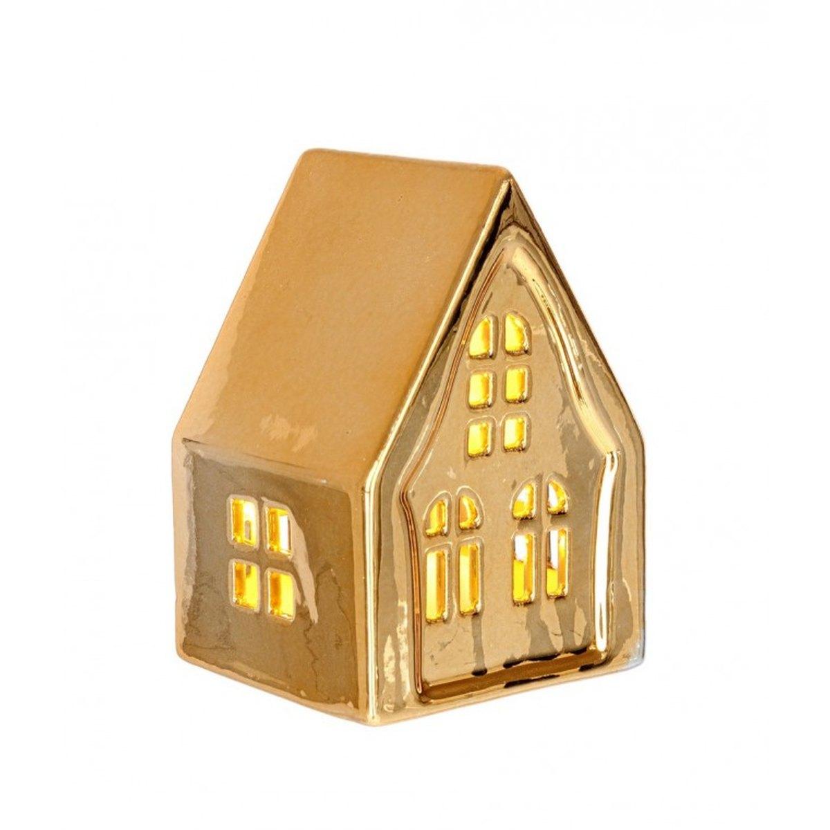 Casetta con LED Dickens Art Oro | Bizzotto