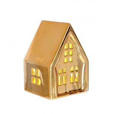 Casetta con LED Dickens Art Oro | Bizzotto