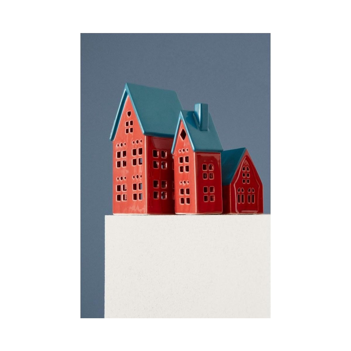 Casetta con LED Dickens Cuore Rosso | Bizzotto