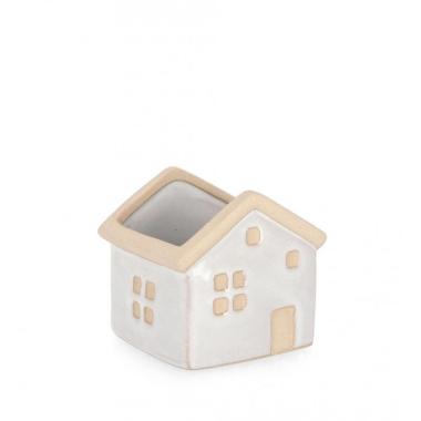 Vaso Khloe cm.1P Quadro Casa Bianco 9,5x9H | Bizzotto