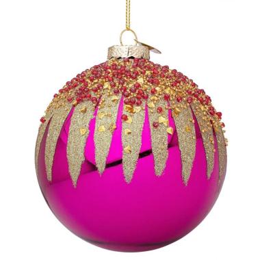 Sfera Vetro Firework Magenta Rv cm.Ã?10 | Bizzotto