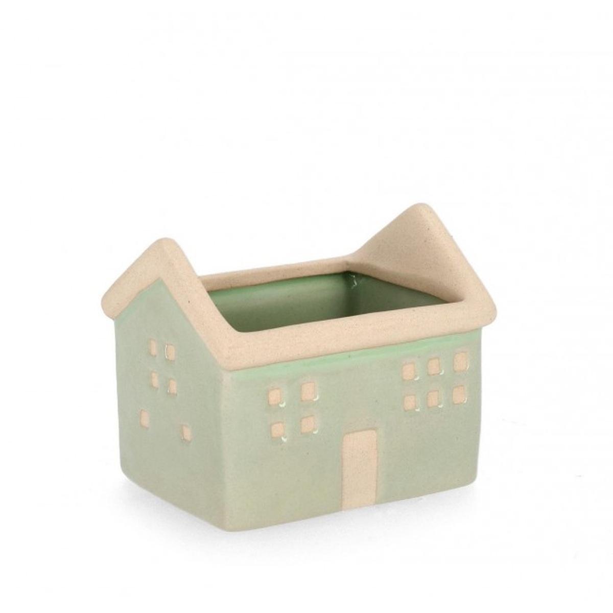 Vaso Khloe cm.1P Rettangolare Casa Verde cm.H10,5 | Bizzotto